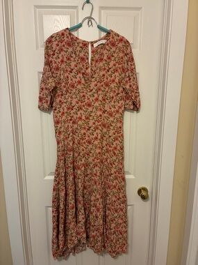 NWOT Astr The Label Pink Floral Midi Dress